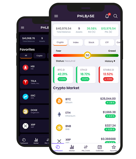 PNLBASE App Mockup